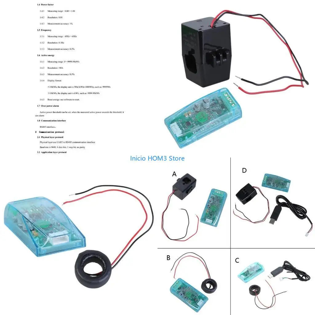 A5YD PZEM-004T Communication Module TTL Modbus-RTU AC Single Phase 100A Measure AC Current High Durable
A5YD PZEM-004T Communication Module TTL Modbus-RTU AC Single Phase 100A Measure AC Current High Durable