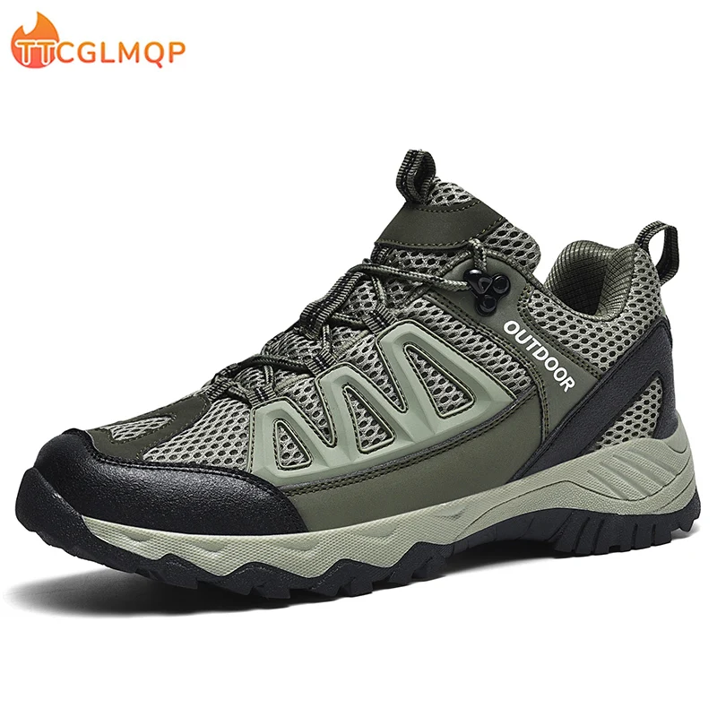 2025 Summer Men Casual Shoes Outdoor Mesh Hiking Sneakers Men's Non-slip Trekking Footwear Camping Trail Running Shoes Big Size
2025 Summer Men Casual Shoes Outdoor Mesh Hiking Sneakers Men's Non-slip Trekking Footwear Camping Trail Running Shoes Big Size