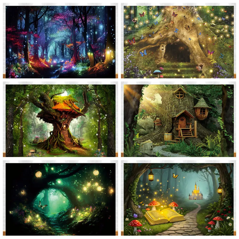 Fairyland Garden Glitter Tree Magic Jungle Forest Wonderland Mushroom House Baby Birthday Party Portrait Photography Background
Fairyland Garden Glitter Tree Magic Jungle Forest Wonderland Mushroom House Baby Birthday Party Portrait Photography Background