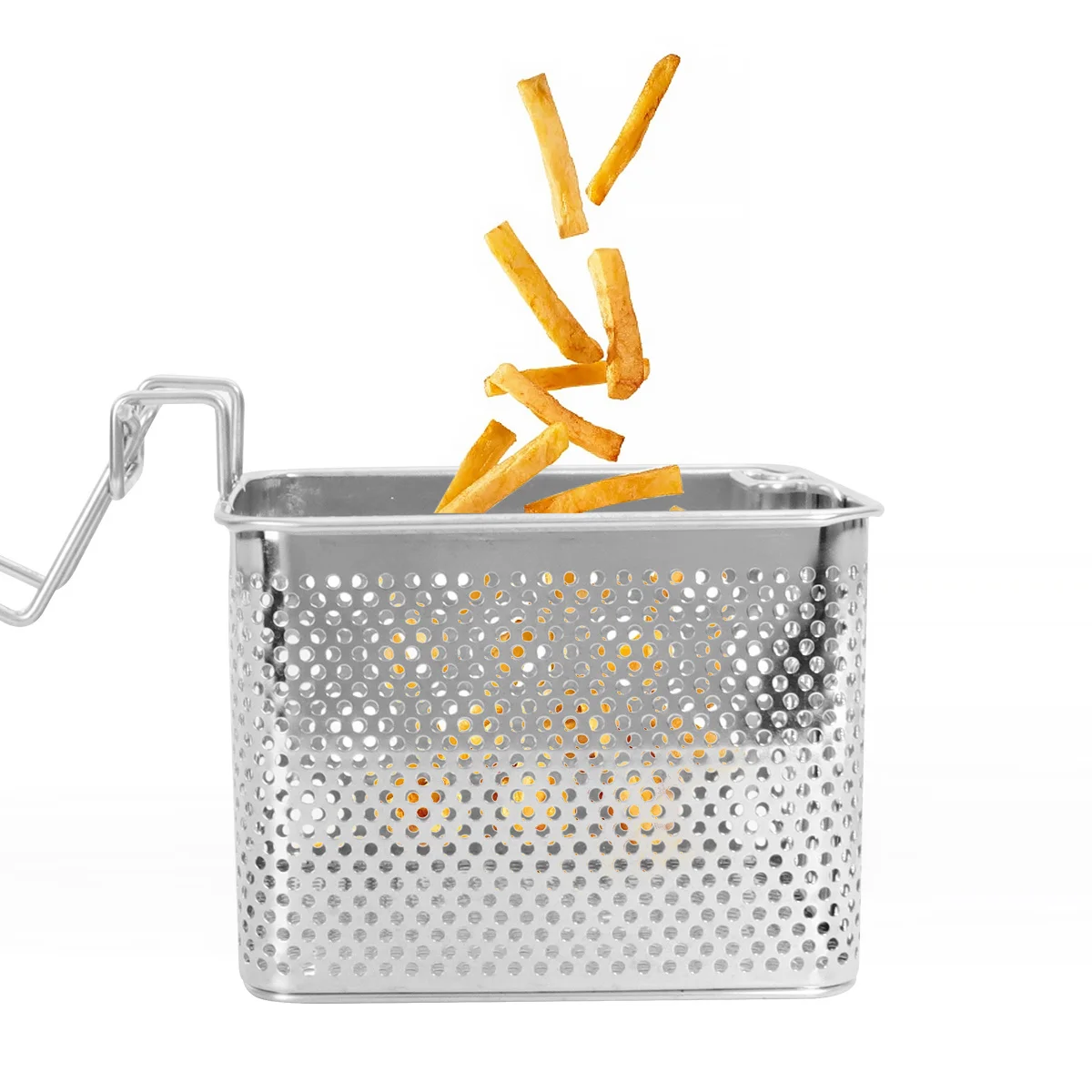 Stainless Steel Fry Basket Square Drain Basket Frying Grid Removable Handle Efficient Oil Drain Cooking Mesh 
Stainless Steel Fry Basket Square Drain Basket Frying Grid Removable Handle Efficient Oil Drain Cooking Mesh