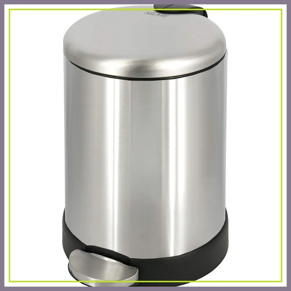 1.2 Gallon Small Trash Can with Lid, Stainless Steel Step Pedal Garbage Bin, Soft Close, Removable Inner Bucket, 8x9.5x12 inches
1.2 Gallon Small Trash Can with Lid, Stainless Steel Step Pedal Garbage Bin, Soft Close, Removable Inner Bucket, 8x9.5x12 inches