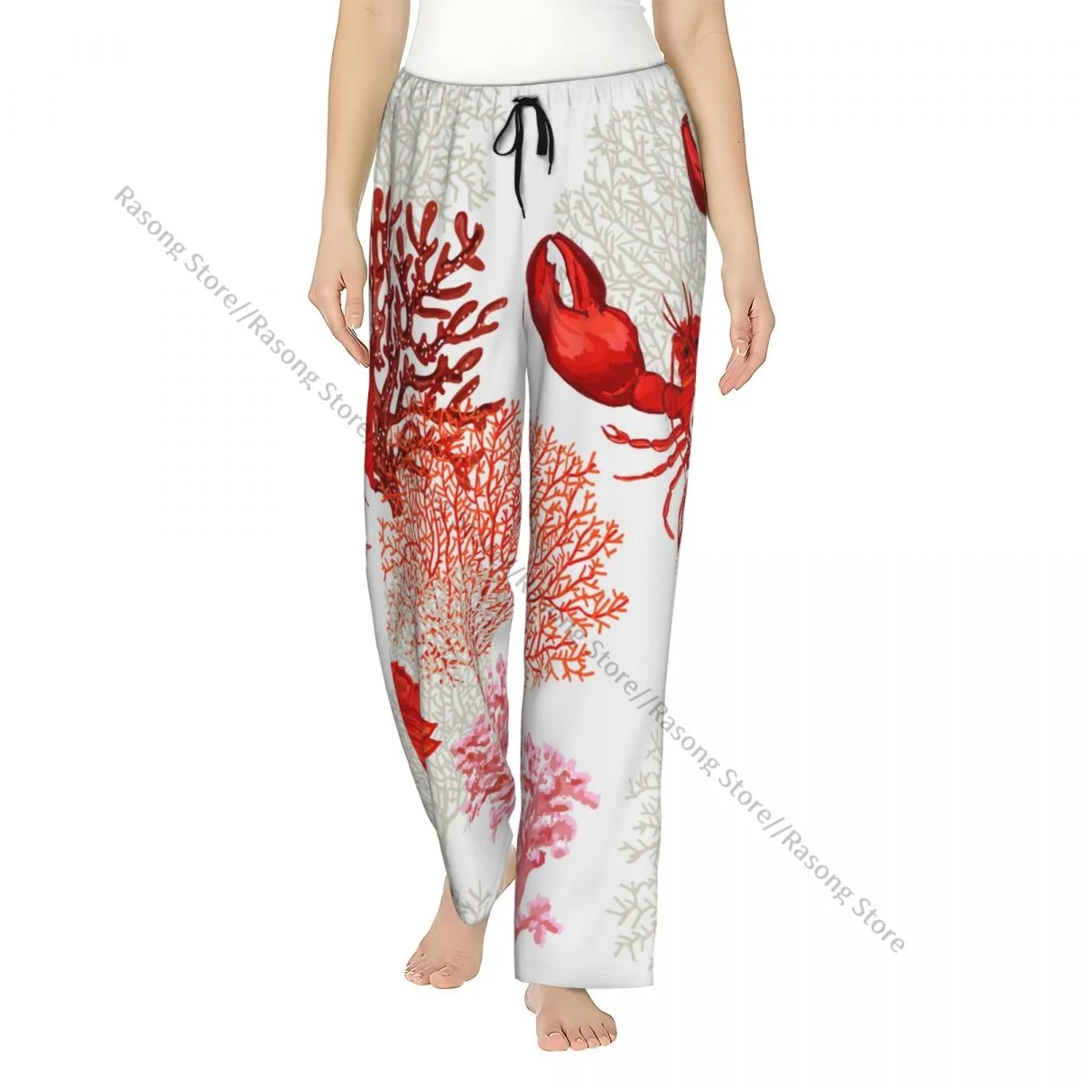 Tropical Marine Lobster Anchor Corals Flannel Pajama Pants for Women Soft Warm Sleep Pants with Elastic Waistband
Tropical Marine Lobster Anchor Corals Flannel Pajama Pants for Women Soft Warm Sleep Pants with Elastic Waistband