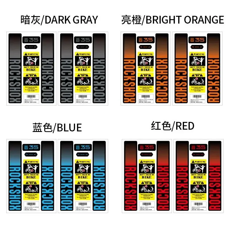 RockShox XC35 Front Fork Stickers Multi Color Vinyl Decals Waterproof Anti Scratch Decor For MTB Mountain Bike Shock Absorber
RockShox XC35 Front Fork Stickers Multi Color Vinyl Decals Waterproof Anti Scratch Decor For MTB Mountain Bike Shock Absorber