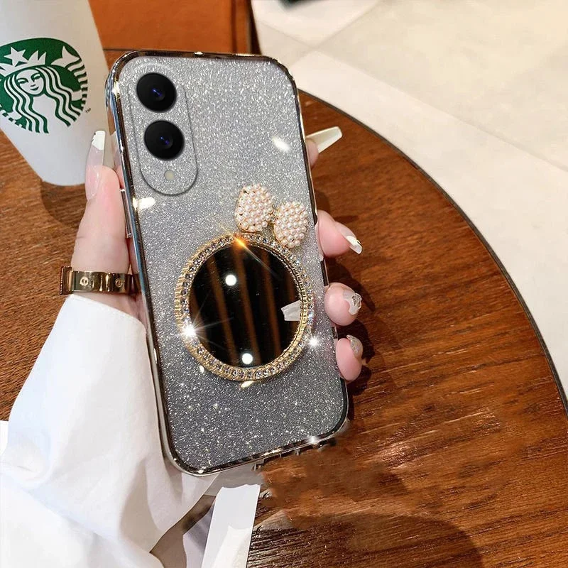 Case For Samsung Galaxy S25 Edge Plus Ultra Makeup Mirror Glitter Ring Phone Case for S25 Edge Plus Ultra Soft Cover
Case For Samsung Galaxy S25 Edge Plus Ultra Makeup Mirror Glitter Ring Phone Case for S25 Edge Plus Ultra Soft Cover