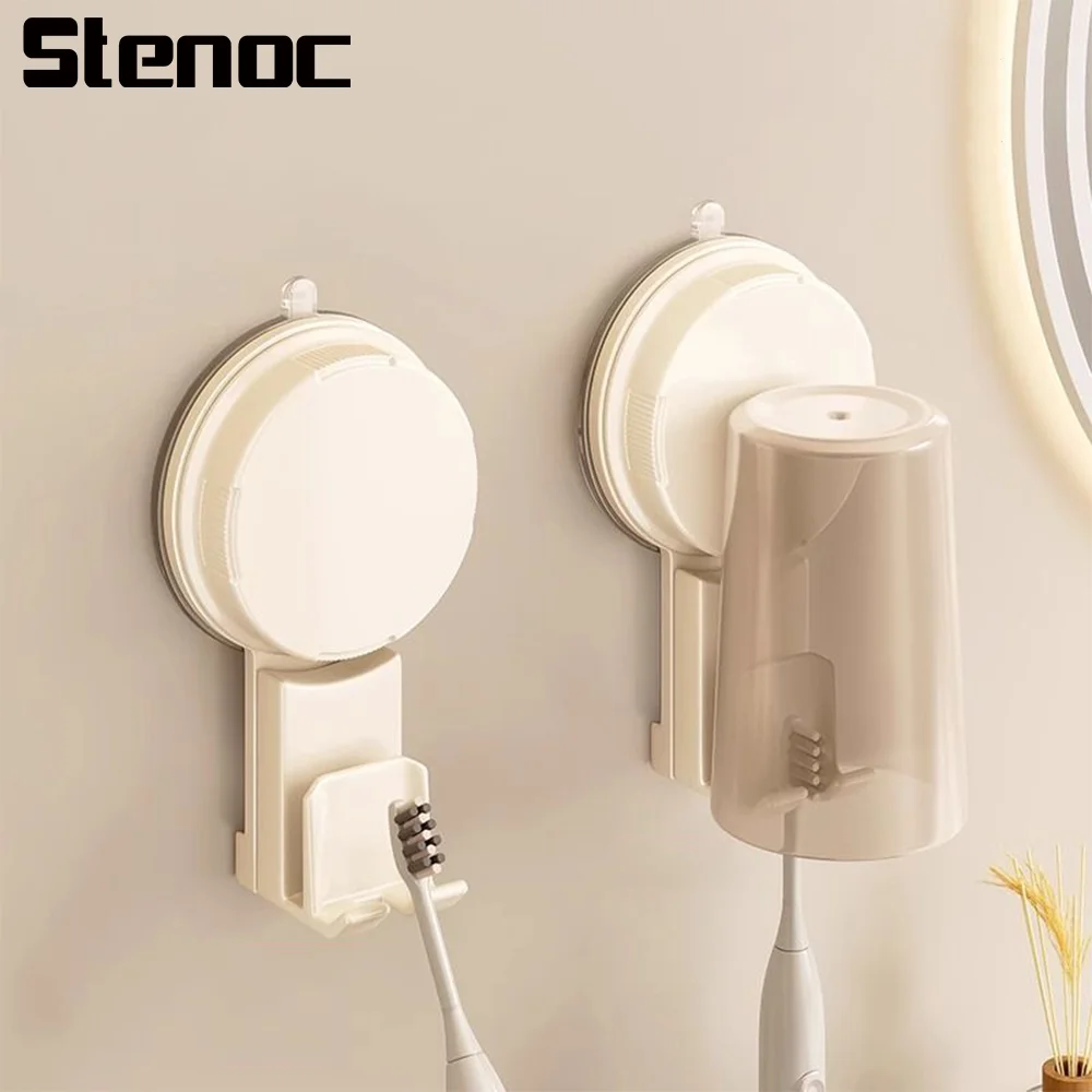 Grey/White Vacuum Suction Cup Toothbrush Storage Rack Non-Punching Wall-Mounted Toothbrush Holder Bathroom Accessories Set
Grey/White Vacuum Suction Cup Toothbrush Storage Rack Non-Punching Wall-Mounted Toothbrush Holder Bathroom Accessories Set