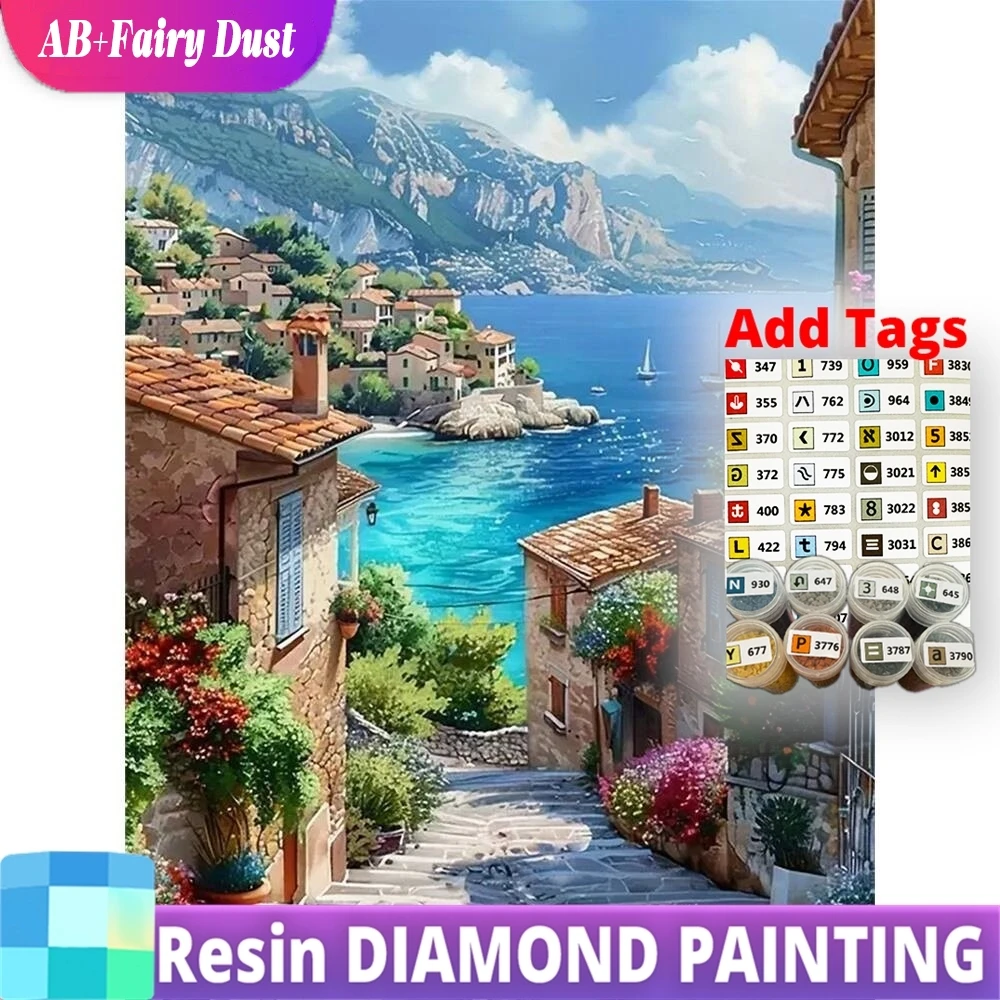 Resin AB Fairy Dust Diamond Painting Street Seaside DIY Full Square Mosaic Town Landscape Picture Rhinestone Home Decor
Resin AB Fairy Dust Diamond Painting Street Seaside DIY Full Square Mosaic Town Landscape Picture Rhinestone Home Decor