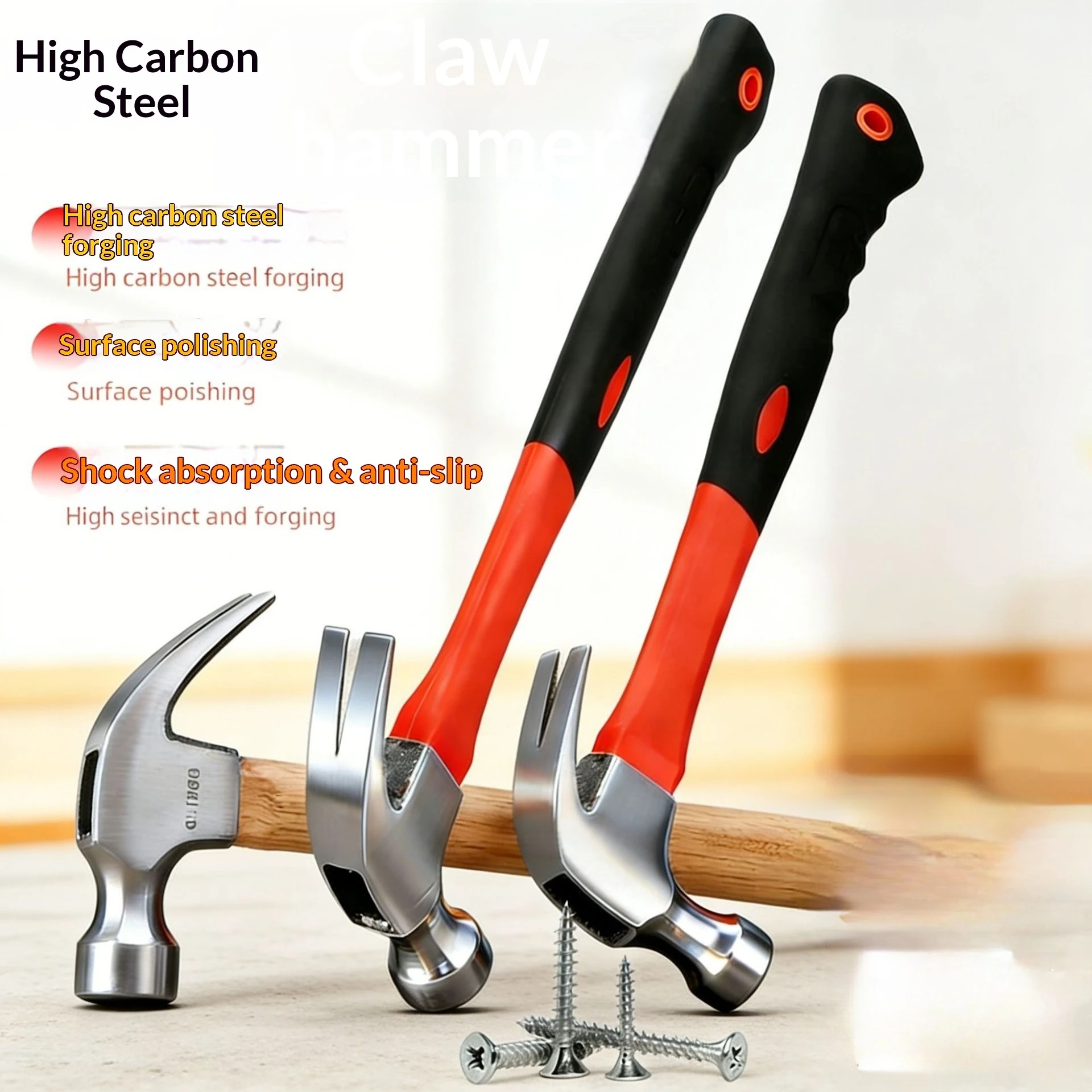 High Carbon Steel Y-Handle Hammer for Home Electrician And Woodworker Multi-Purpose Nail Hammer with Wooden Handle
High Carbon Steel Y-Handle Hammer for Home Electrician And Woodworker Multi-Purpose Nail Hammer with Wooden Handle