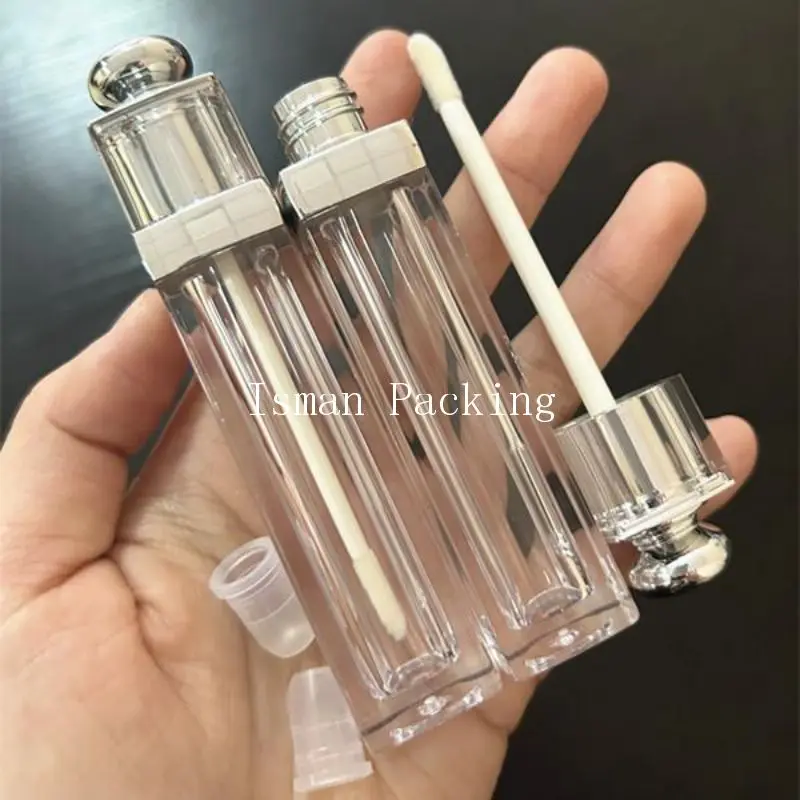 50Pcs empty refillable luxury sliver top liquid lipstick packaging clear lip gloss container wand tubes with brush 8ml
50Pcs empty refillable luxury sliver top liquid lipstick packaging clear lip gloss container wand tubes with brush 8ml
