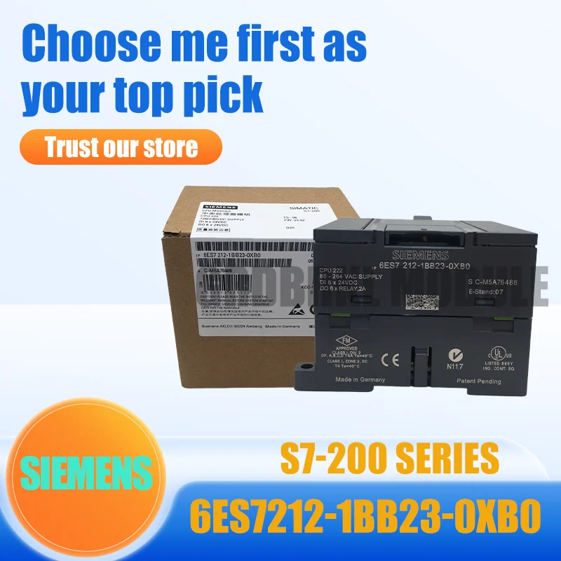 SIEMENS Brand New Product CPU 6ES7212-1BB23-0XB0 Original Module 6ES7 212-1BB23-0XB0
SIEMENS Brand New Product CPU 6ES7212-1BB23-0XB0 Original Module 6ES7 212-1BB23-0XB0