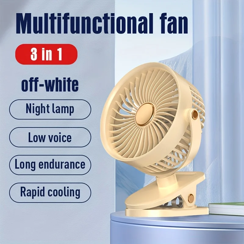 Clip Fan, Can Be Stood, Clipped, or Hung Upside Down, 5-speedAdjustable, 720-degree Adjustable Angle, USB Rechargeable
Clip Fan, Can Be Stood, Clipped, or Hung Upside Down, 5-speedAdjustable, 720-degree Adjustable Angle, USB Rechargeable