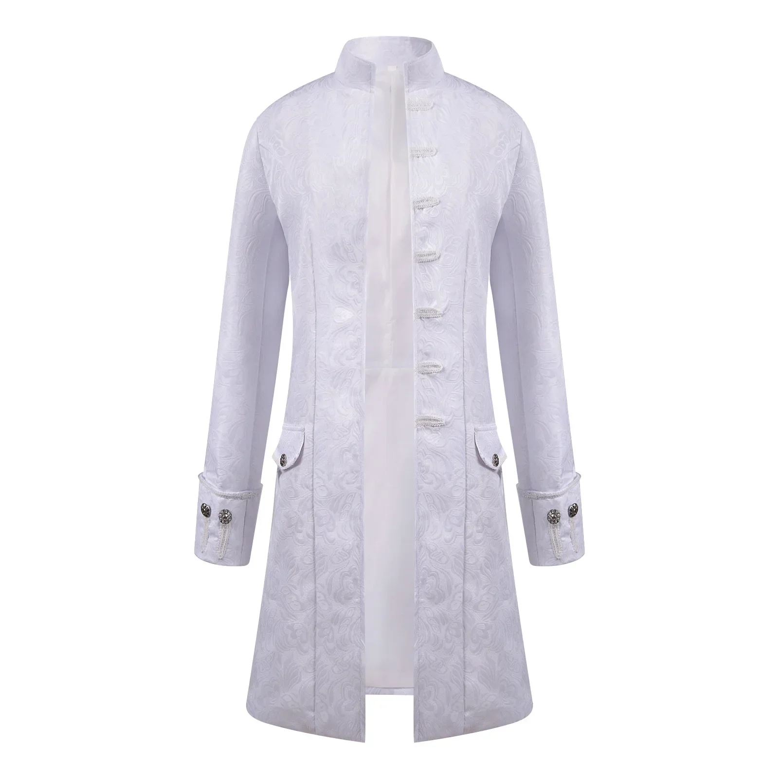 Men Steampunk Coat Retro Medieval Costume Trench Gothic Renaissance Jacket Jacquard Uniform Vintage Stand Collar Outwear
Men Steampunk Coat Retro Medieval Costume Trench Gothic Renaissance Jacket Jacquard Uniform Vintage Stand Collar Outwear