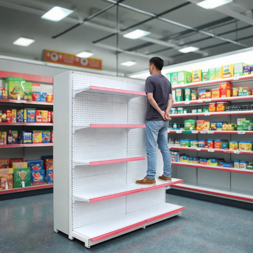 Low MOQ Custom Heavy Duty Iron Metal Perforated Retail Shelves Display Supermarket Storage
Low MOQ Custom Heavy Duty Iron Metal Perforated Retail Shelves Display Supermarket Storage