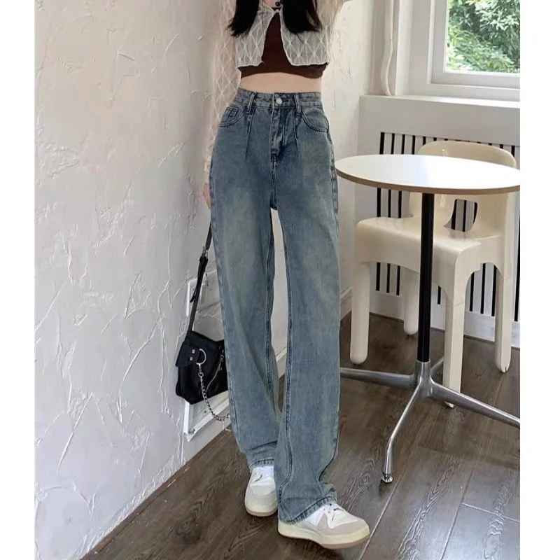 Retro Straight Jeans Women's 2023 Design High Waist Leg Pants Korean Fashion Pantalon Women Clothing Pants Baggy Jeans
Retro Straight Jeans Women's 2023 Design High Waist Leg Pants Korean Fashion Pantalon Women Clothing Pants Baggy Jeans