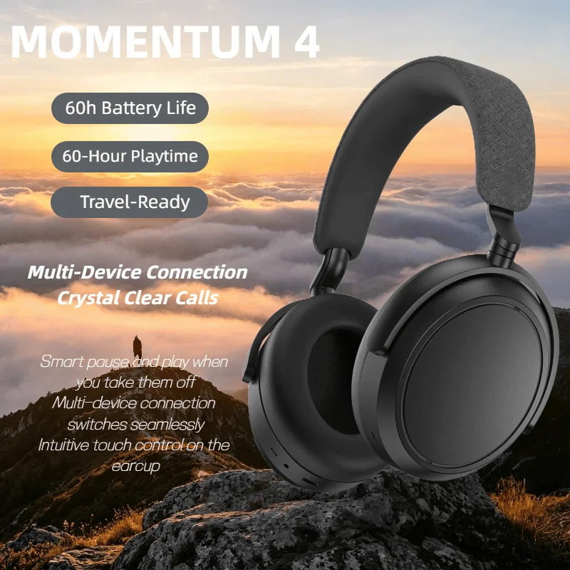 60H Adaptive ANC MOMENTUM 4 Wireless Foldable Over Ear Headphones Bluetooth Headset Fast Charging Long Playtime USB C White
60H Adaptive ANC MOMENTUM 4 Wireless Foldable Over Ear Headphones Bluetooth Headset Fast Charging Long Playtime USB C White