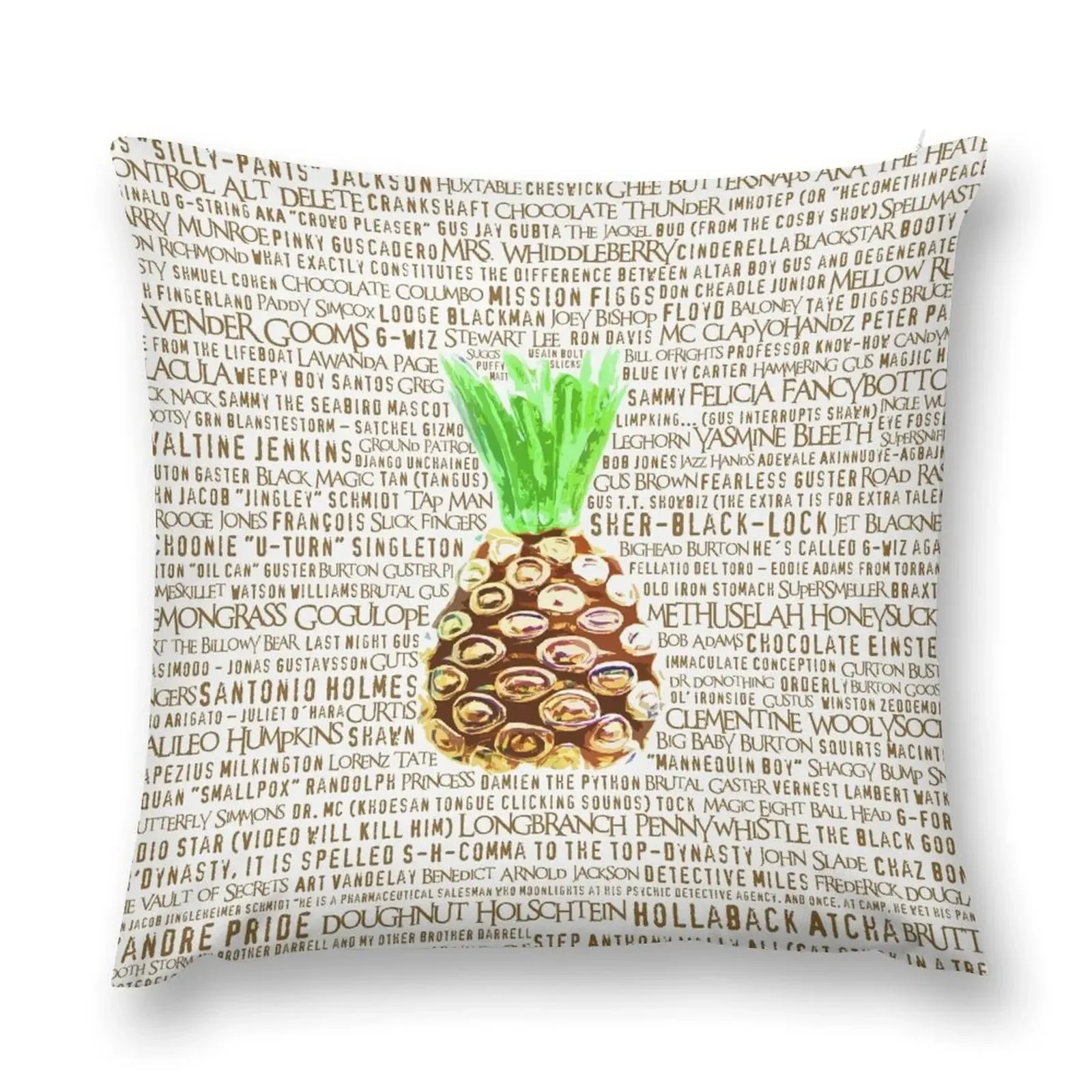 Psych Burton Guster Nicknames - Television Show Pineapple Room Decorative TV Pop Culture Humor Lime Neon Brown Throw Pillow
Psych Burton Guster Nicknames - Television Show Pineapple Room Decorative TV Pop Culture Humor Lime Neon Brown Throw Pillow