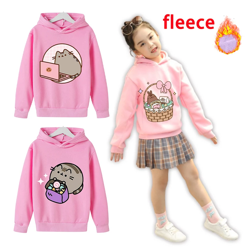 Pusheens 2-13 Year Girl Child's Thicken Hoodie Sweatshirt Pullover Long Sleeve Women Fleece Spring Autumn Hooded Casual Clothing
Pusheens 2-13 Year Girl Child's Thicken Hoodie Sweatshirt Pullover Long Sleeve Women Fleece Spring Autumn Hooded Casual Clothing