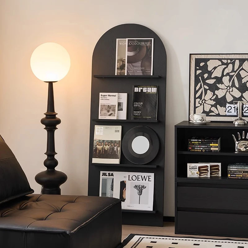 Simple arched magazine shelf, floor-to-ceiling publicity display shelf, medieval book and newspaper shelf, living room wall stor
Simple arched magazine shelf, floor-to-ceiling publicity display shelf, medieval book and newspaper shelf, living room wall stor