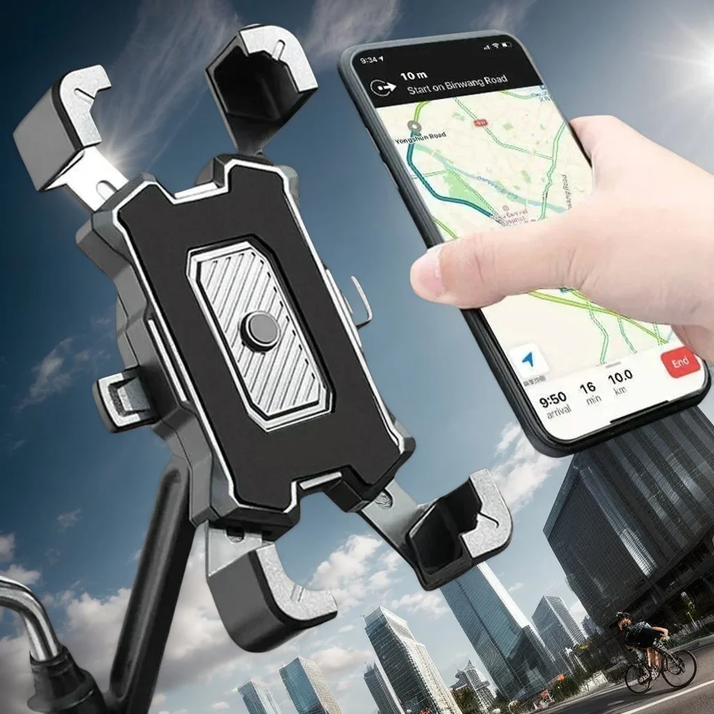 360° Rotatable E-Bike Phone Holder - Non-Slip Mount for iPhone, MTB, Motorcycle & Cycling (Riding Stand Bracket)
360° Rotatable E-Bike Phone Holder - Non-Slip Mount for iPhone, MTB, Motorcycle & Cycling (Riding Stand Bracket)