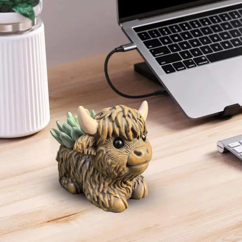 Highland Cow Planter Resin Decorative Plant Container Funny Cute Planter for Nursery Porch Yard Classroom Home Balcony Patio
Highland Cow Planter Resin Decorative Plant Container Funny Cute Planter for Nursery Porch Yard Classroom Home Balcony Patio