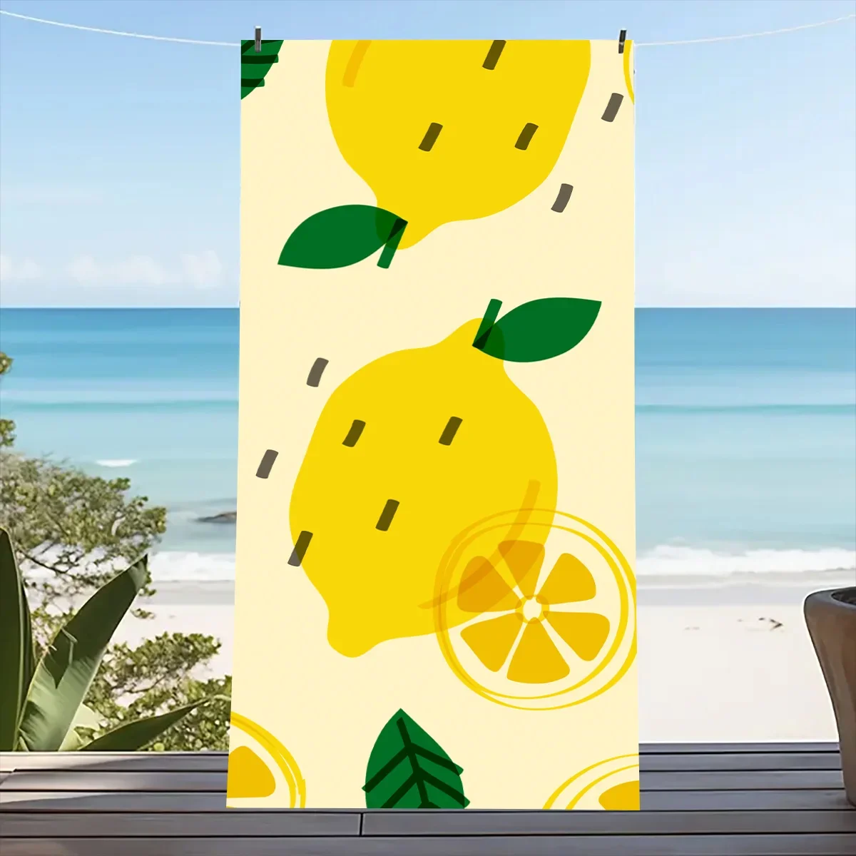 Beach towel lemon pattern sunscreen and windproof suitable for beach pool camping travel beach blanket
Beach towel lemon pattern sunscreen and windproof suitable for beach pool camping travel beach blanket