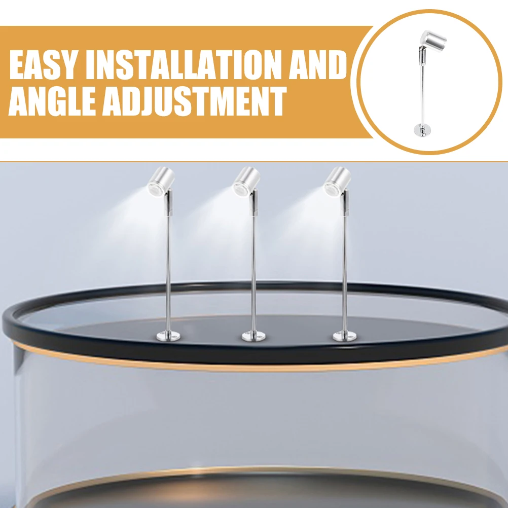 Natural White LED Spotlight 315mm Led Spotlight Black Stand Mini Cabinet Light for Jewelry Display Adjustable Angle
Natural White LED Spotlight 315mm Led Spotlight Black Stand Mini Cabinet Light for Jewelry Display Adjustable Angle