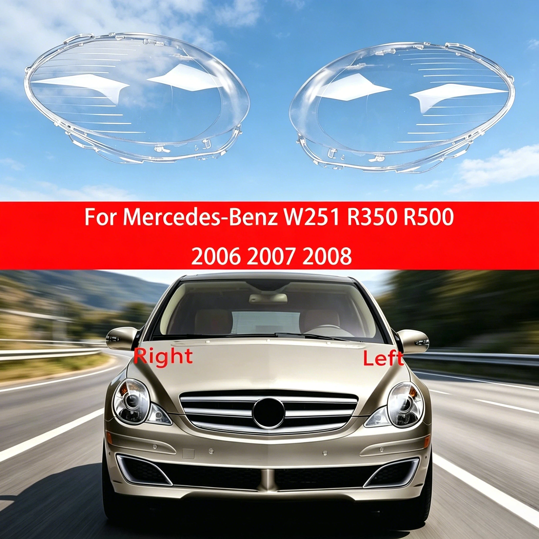 Headlamp Case For Mercedes-Benz W251 R350 R500 2006 2007 2008 Car Front Headlight Cover Glass Lamp Caps Lampshade Lens Shell
Headlamp Case For Mercedes-Benz W251 R350 R500 2006 2007 2008 Car Front Headlight Cover Glass Lamp Caps Lampshade Lens Shell