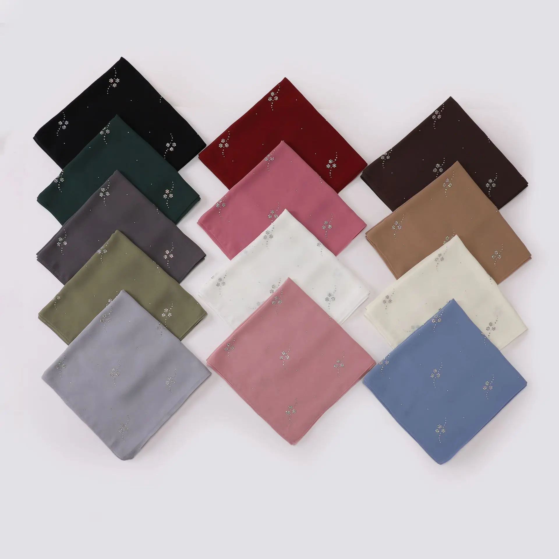 Fashion 110*110cm Square Hijab Pearl Chiffon Fabric Rhinestone Scarf Muslim Ladies Shawl Wrap Turban Headscarf Kerchief Headband
Fashion 110*110cm Square Hijab Pearl Chiffon Fabric Rhinestone Scarf Muslim Ladies Shawl Wrap Turban Headscarf Kerchief Headband