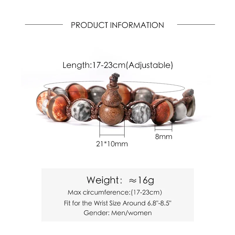 Natural Stone Men's Bracelet Sandalwood Beads Tibetan Buddhism Gourd Bracelet Women's Jewelry Gifts New Bracelet
Natural Stone Men's Bracelet Sandalwood Beads Tibetan Buddhism Gourd Bracelet Women's Jewelry Gifts New Bracelet