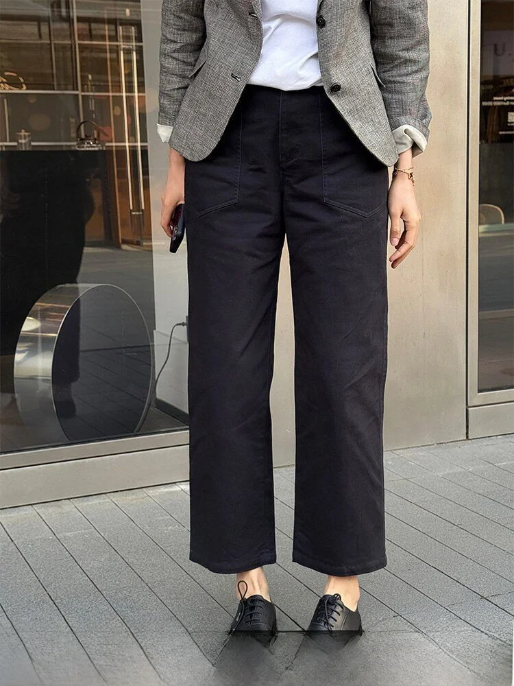 Slim Straight Leg Pants Women's New 2026 Nine-Footers Trousers Narrow Version Wide Leg Blue Jeans Casual Comfortable Cotton
Slim Straight Leg Pants Women's New 2026 Nine-Footers Trousers Narrow Version Wide Leg Blue Jeans Casual Comfortable Cotton