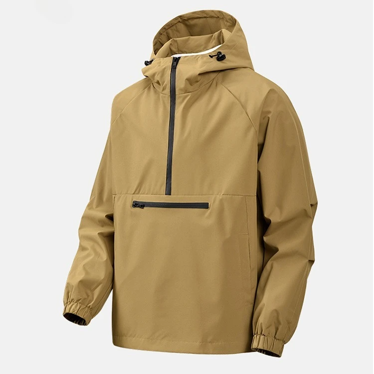 Solid Color Men's Windbreaker Half Zip Pullovers Wind Jackets Outdoor Hooded Jacket Spring Autumn Outerwears for Men Tech Coats
Solid Color Men's Windbreaker Half Zip Pullovers Wind Jackets Outdoor Hooded Jacket Spring Autumn Outerwears for Men Tech Coats