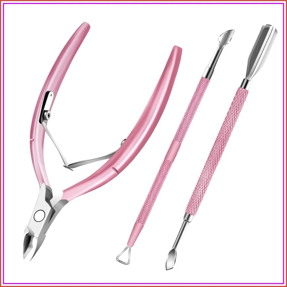 Professional Cuticle Trimmer with Pusher & Scissors, Stainless Steel Nail Nipper for Manicure Pedicure
Professional Cuticle Trimmer with Pusher & Scissors, Stainless Steel Nail Nipper for Manicure Pedicure