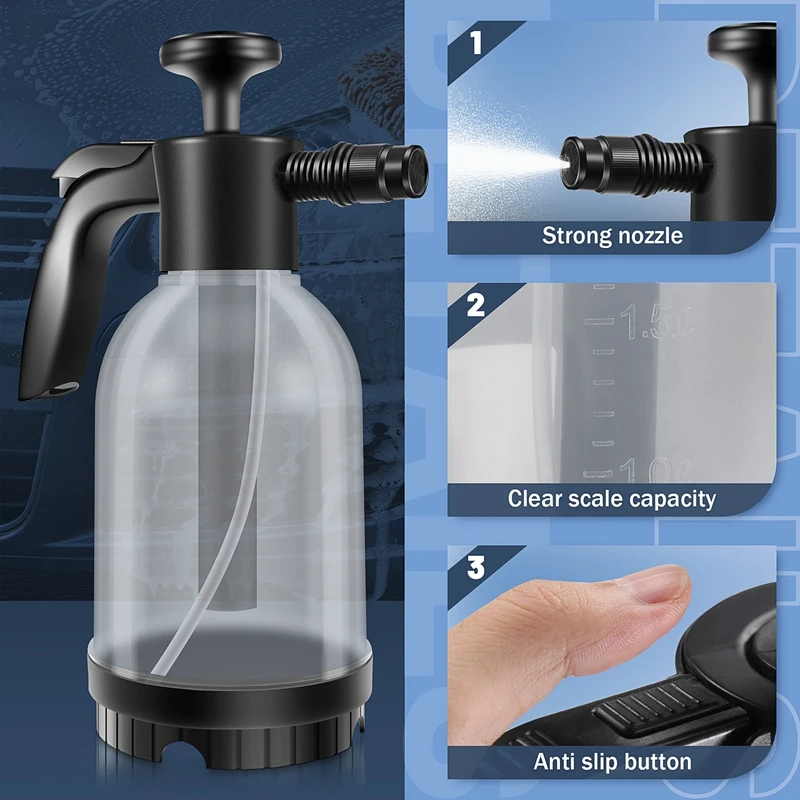 Hand Pump Foam Sprayer Hand Pressurized Foam Sprayer 2 Litre Pressure Foam Cannon Snow Foam Nozzle Carwash
Hand Pump Foam Sprayer Hand Pressurized Foam Sprayer 2 Litre Pressure Foam Cannon Snow Foam Nozzle Carwash