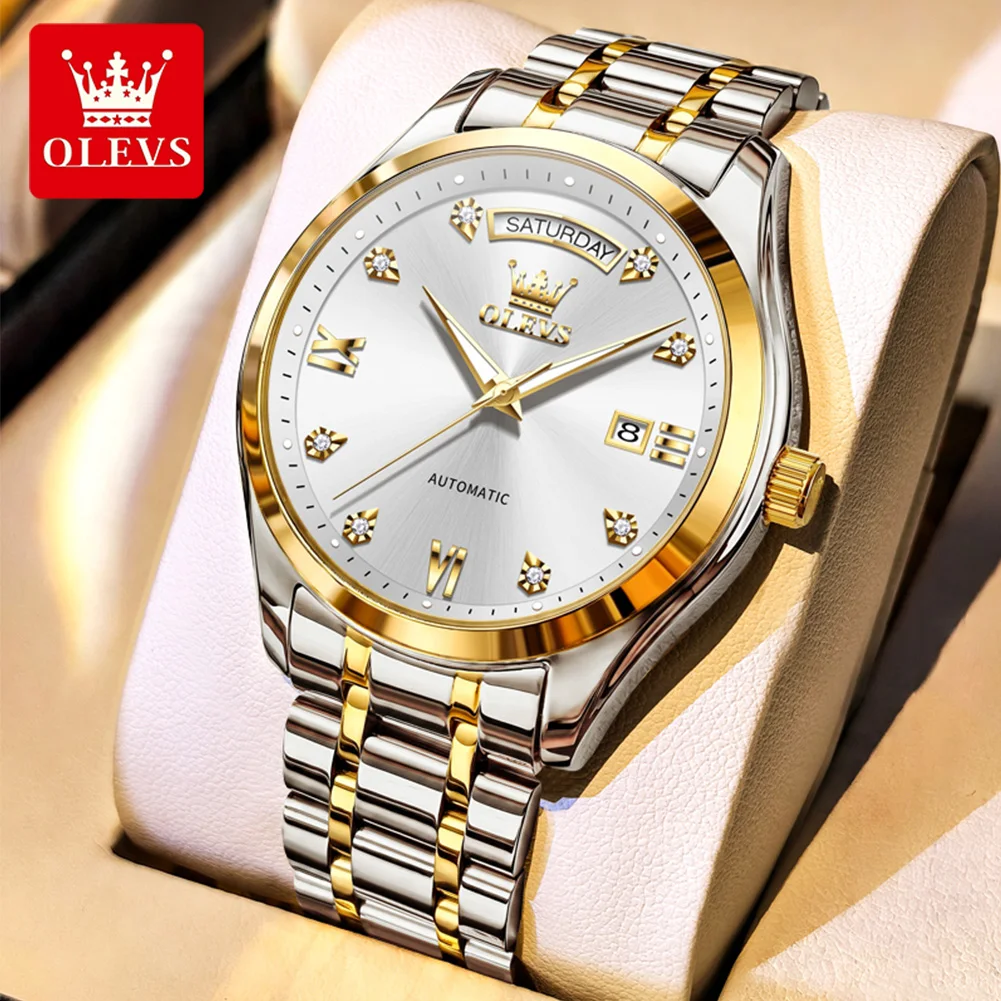 OLEVS 6752 Brand original authentic watches for man luxury Gift Box Simple mechanical men's watch with steel belt
OLEVS 6752 Brand original authentic watches for man luxury Gift Box Simple mechanical men's watch with steel belt