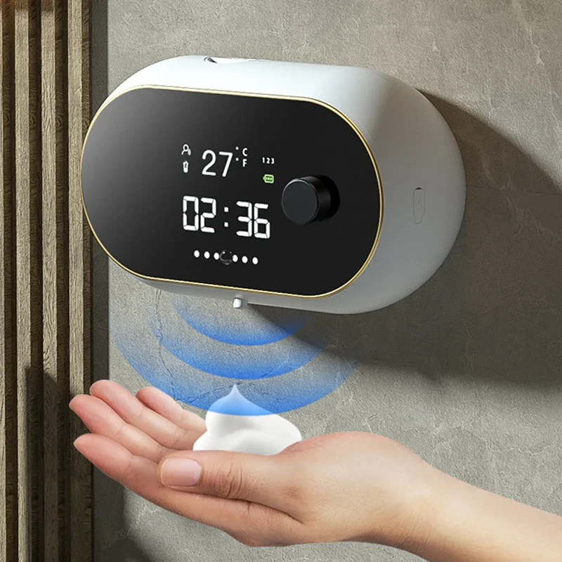 Touchless Automatic Foam Soap Dispenser Time Temperature Display USB Charging Waterproof Auto Induction Liquid Soap Dispenser
Touchless Automatic Foam Soap Dispenser Time Temperature Display USB Charging Waterproof Auto Induction Liquid Soap Dispenser