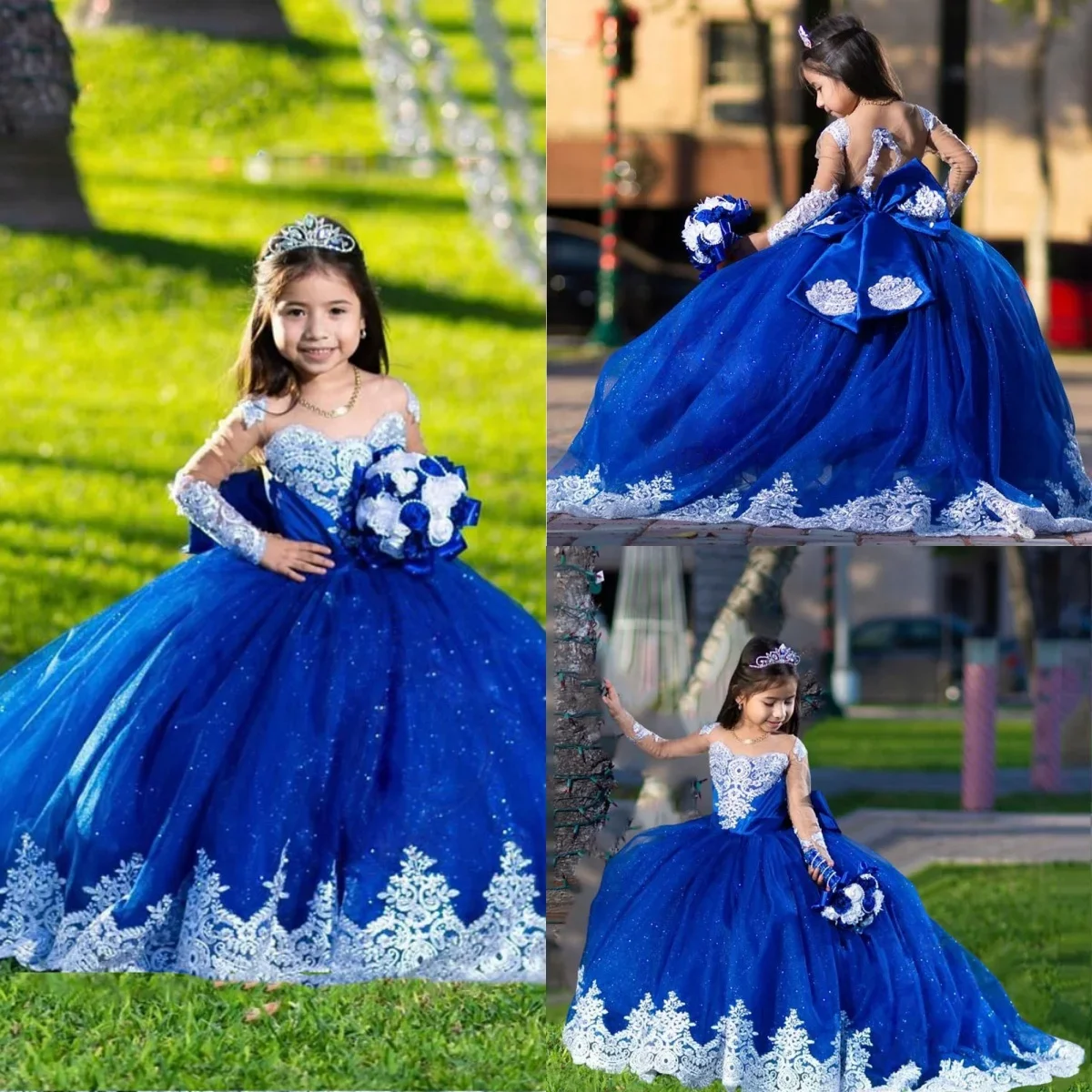 Appliques Flower Girl Dresses for Wedding Full Sleeve Floor Length Baby Girl Prom Gown for Photoshoot First Communion Gowns
Appliques Flower Girl Dresses for Wedding Full Sleeve Floor Length Baby Girl Prom Gown for Photoshoot First Communion Gowns