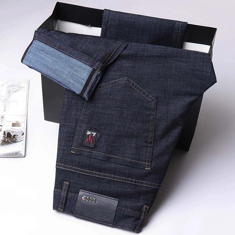 New Ice Silk Thin Denim Jeans for Men Blue Straight Stretch Cotton Denim Pant Business Casual Lightweight Trousers Spring Summer
New Ice Silk Thin Denim Jeans for Men Blue Straight Stretch Cotton Denim Pant Business Casual Lightweight Trousers Spring Summer