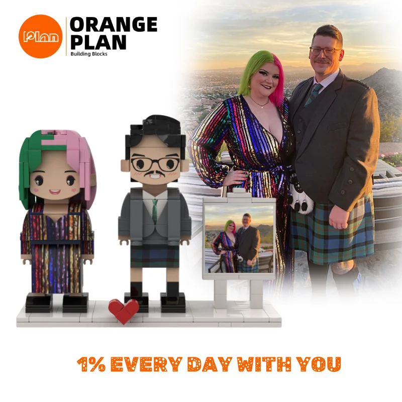 Orange plan custom building blocks Valentine's Day personalized couple set full body 2 small people small particles photo
Orange plan custom building blocks Valentine's Day personalized couple set full body 2 small people small particles photo