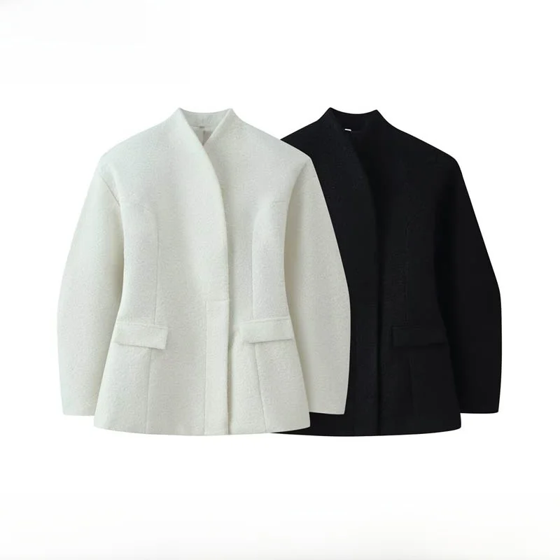 Autumn Winter Thiened Woolen Waist-Cinching Coat New Faion Versatile Women's Outerwear Commute Sle Long Sve Mid-Length
Autumn Winter Thiened Woolen Waist-Cinching Coat New Faion Versatile Women's Outerwear Commute Sle Long Sve Mid-Length