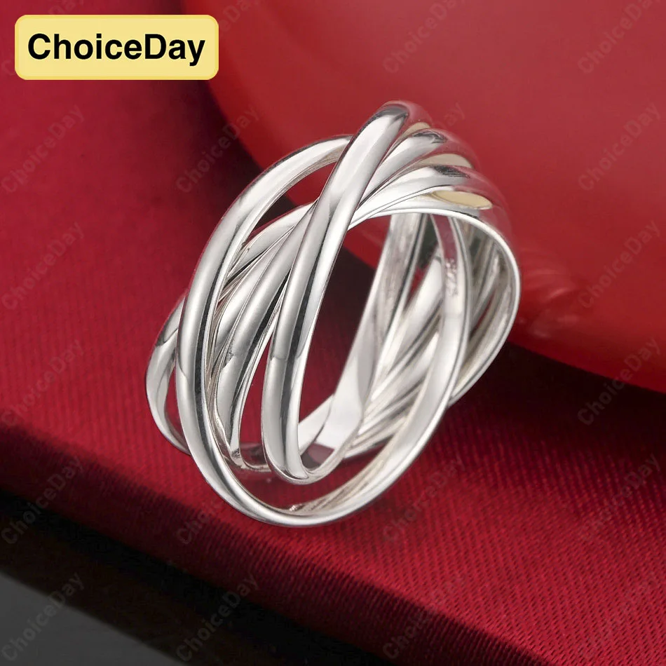 ChoiceDay модное кольцо из стерлингового серебра 925 пробы 7-10, изысканное кольцо с несколькими кругами и 5 кругами, женские ювелирные изделия, подарочные аксессуары для вечеринки
ChoiceDay модное кольцо из стерлингового серебра 925 пробы 7-10, изысканное кольцо с несколькими кругами и 5 кругами, женские ювелирные изделия, подарочные аксессуары для вечеринки