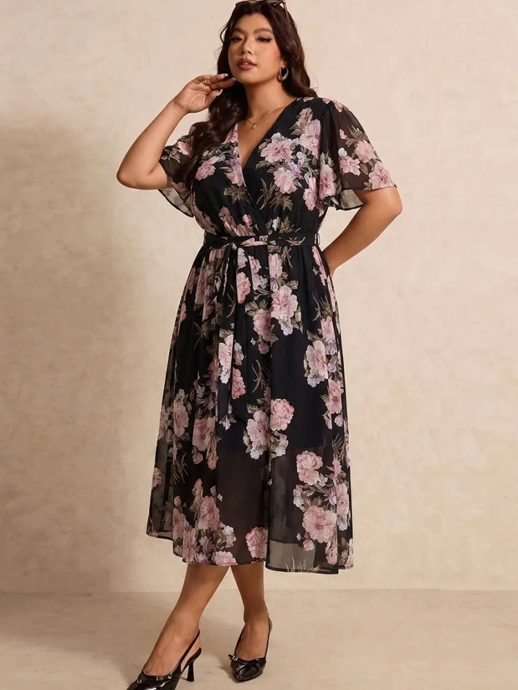 XL-4XL Plus Size Clothes Dresses Women Robes Summer Short Sleeve Street Style Casual 3XL 4XL Big Size Midi Dress Oversized
XL-4XL Plus Size Clothes Dresses Women Robes Summer Short Sleeve Street Style Casual 3XL 4XL Big Size Midi Dress Oversized