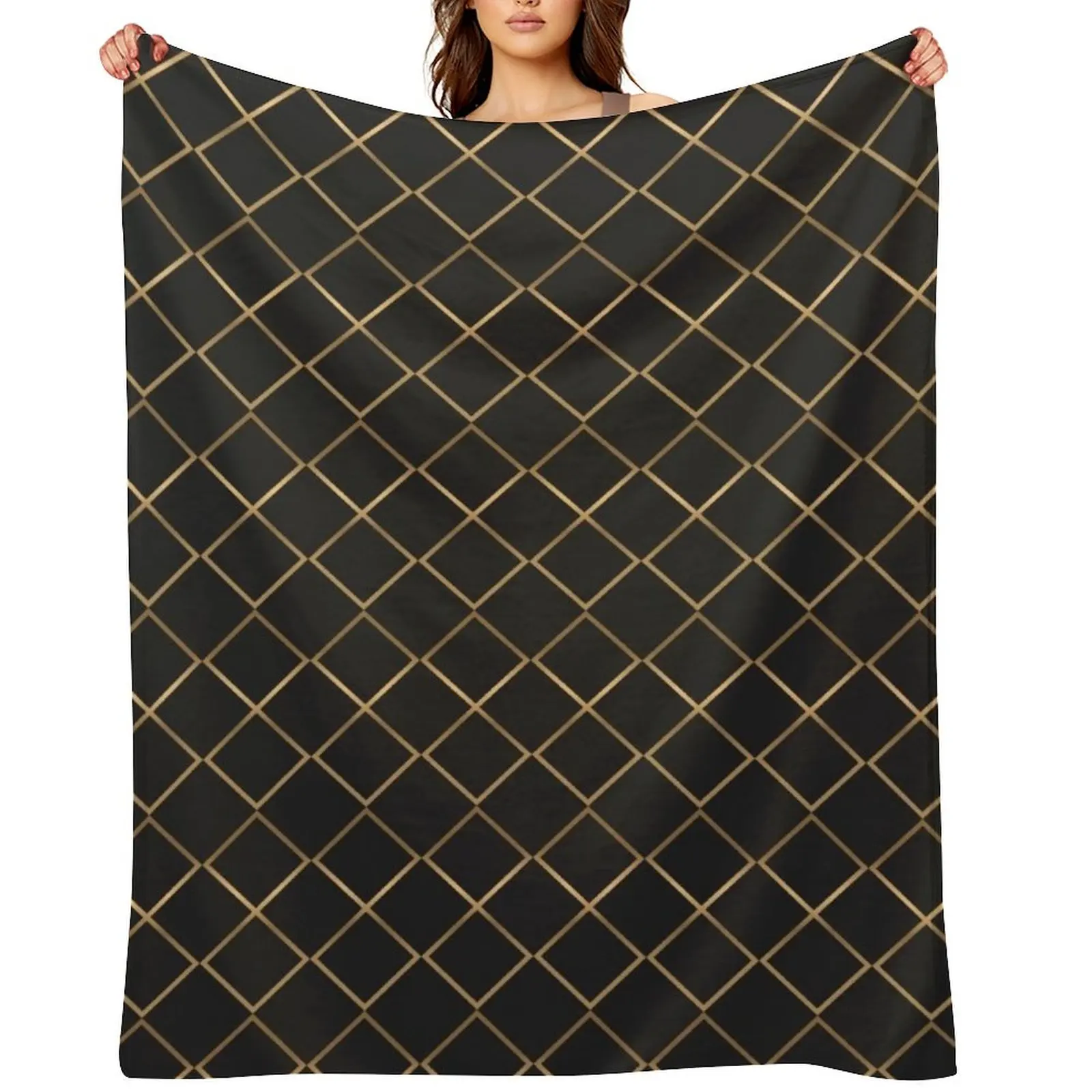gold black check pattern Throw Blanket Designers Comforter Sofa Quilt Flannel Fabric Blankets
gold black check pattern Throw Blanket Designers Comforter Sofa Quilt Flannel Fabric Blankets