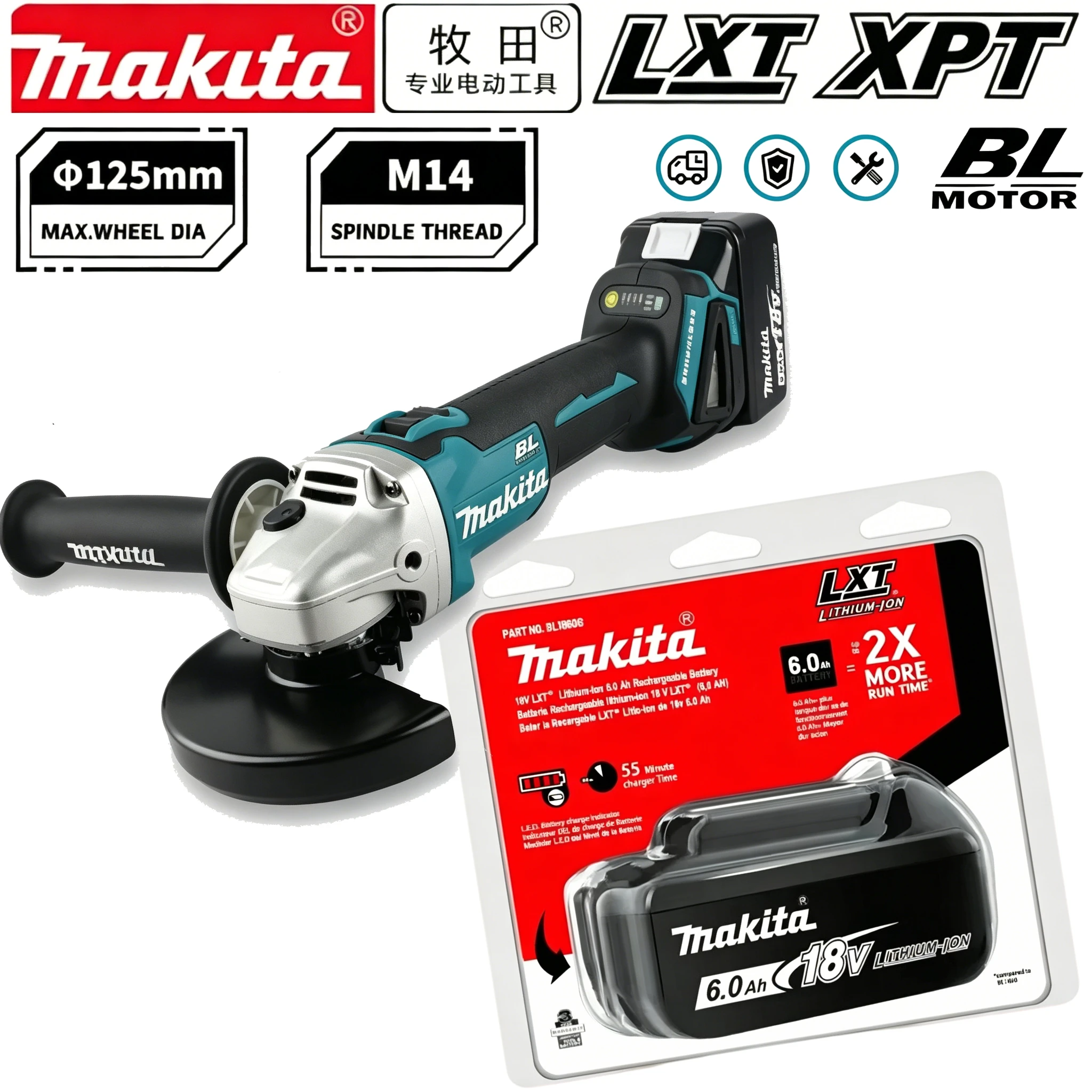 100% Original Makita 18V Power Battery, Fit DGA506 125mm Cordless Angle Grinder,Durable Lithium Cell For Metal Grinding Projects
100% Original Makita 18V Power Battery, Fit DGA506 125mm Cordless Angle Grinder,Durable Lithium Cell For Metal Grinding Projects