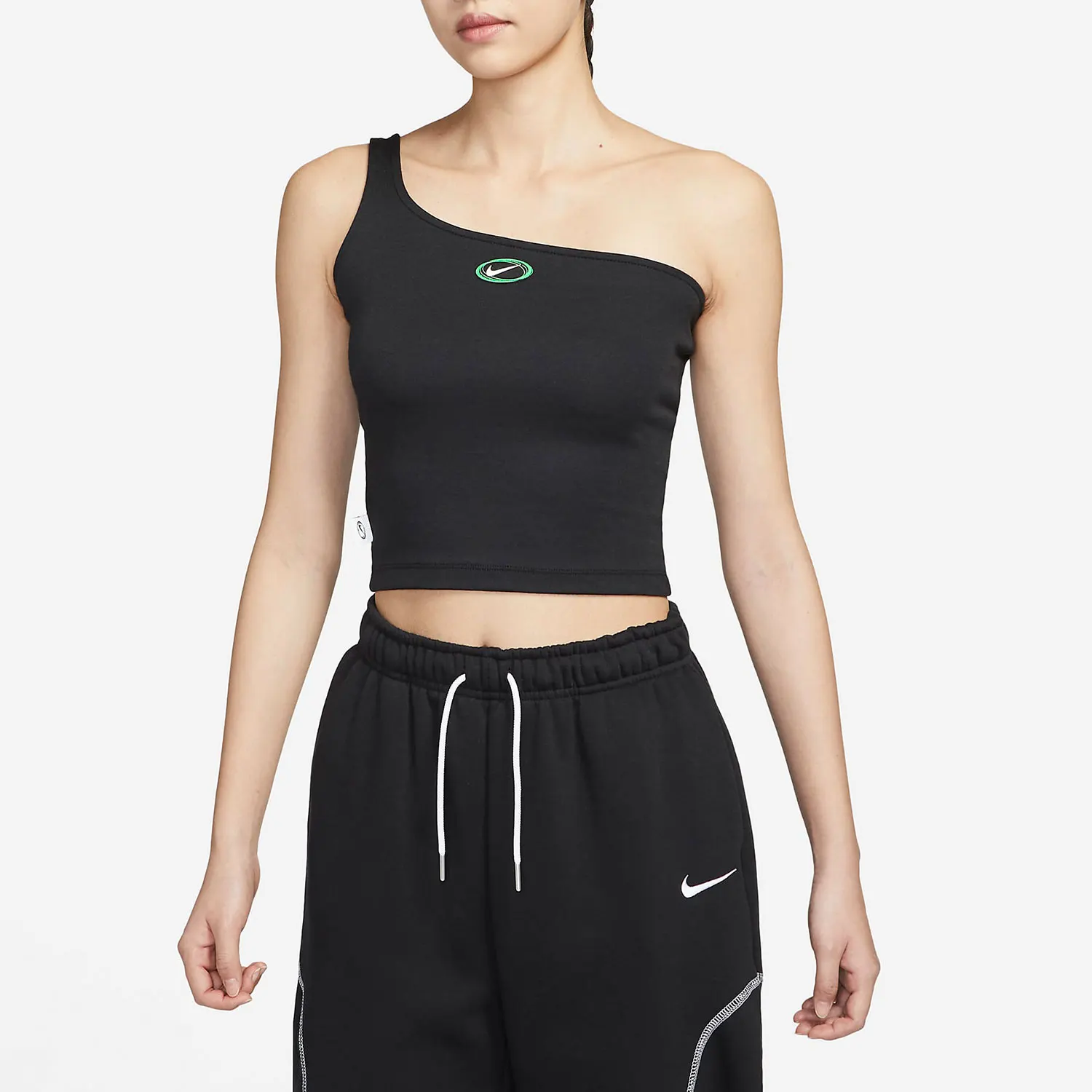 Nike genuine breathable women's tight fitting small hook single shoulder suspender sports top DV3323-010
Nike genuine breathable women's tight fitting small hook single shoulder suspender sports top DV3323-010