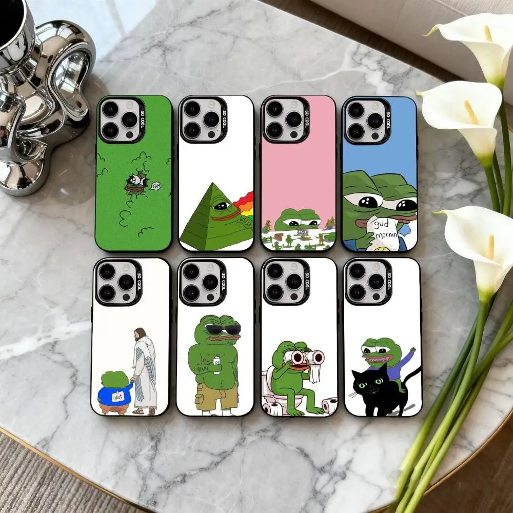 Funny P-Pepe the F-Frog Phone Case For iPhone17,16,15,14,13,12,11 Plus,Pro Max Black Candy Silver Plated Cover
Funny P-Pepe the F-Frog Phone Case For iPhone17,16,15,14,13,12,11 Plus,Pro Max Black Candy Silver Plated Cover