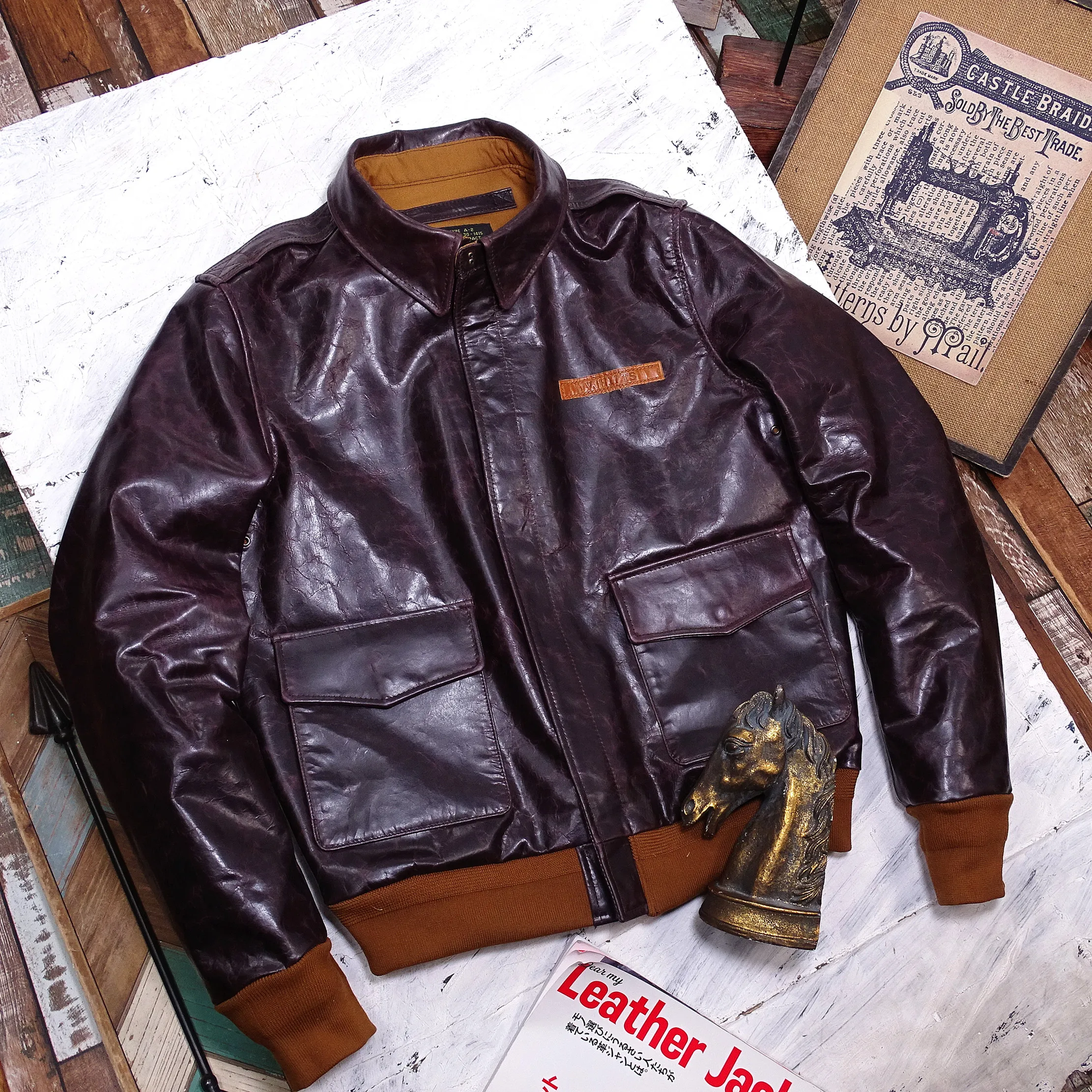 Limited Edition 70 Pieces Brown to Purple adient A2 Leather Jaet Vintage Japanese Sle Faion Urban ort Coat Men's Cl...
Limited Edition 70 Pieces Brown to Purple adient A2 Leather Jaet Vintage Japanese Sle Faion Urban ort Coat Men's Cl...