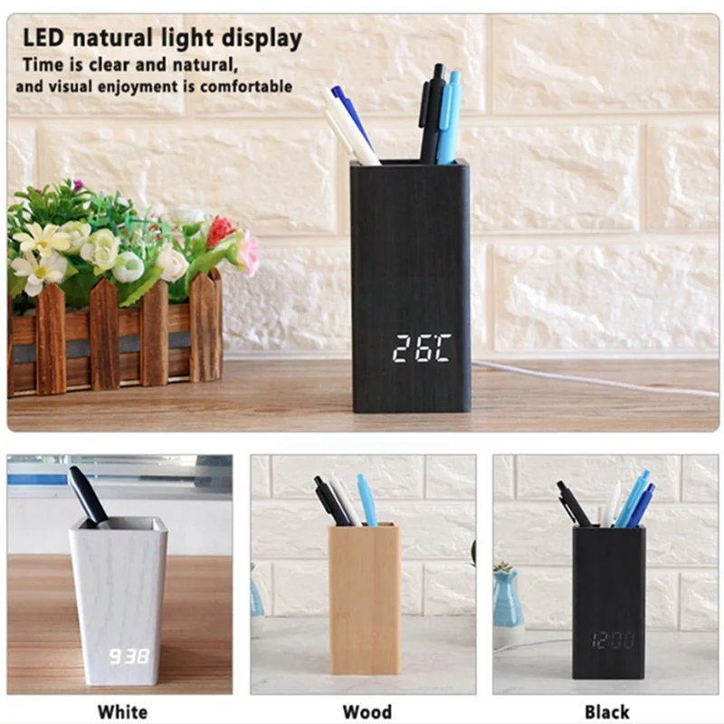 Creative Pen Holder Clock LED Electronic Clock Desktop Pen Holder Student Stationery Voice Controlled Electronic Clock
Creative Pen Holder Clock LED Electronic Clock Desktop Pen Holder Student Stationery Voice Controlled Electronic Clock