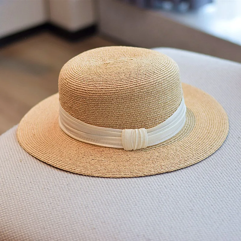 Silk and linen flat-topped hat elegant simple light luxury woven hat for vacation
Silk and linen flat-topped hat elegant simple light luxury woven hat for vacation