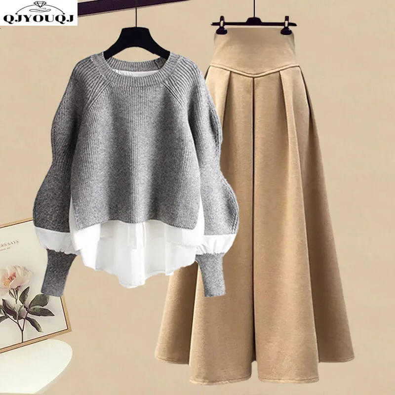 Large Women's Spring Set 2024 New Fake Two Piece Top Style Slimming Half Skirt Fashion Two Piece Set Trendy
Large Women's Spring Set 2024 New Fake Two Piece Top Style Slimming Half Skirt Fashion Two Piece Set Trendy