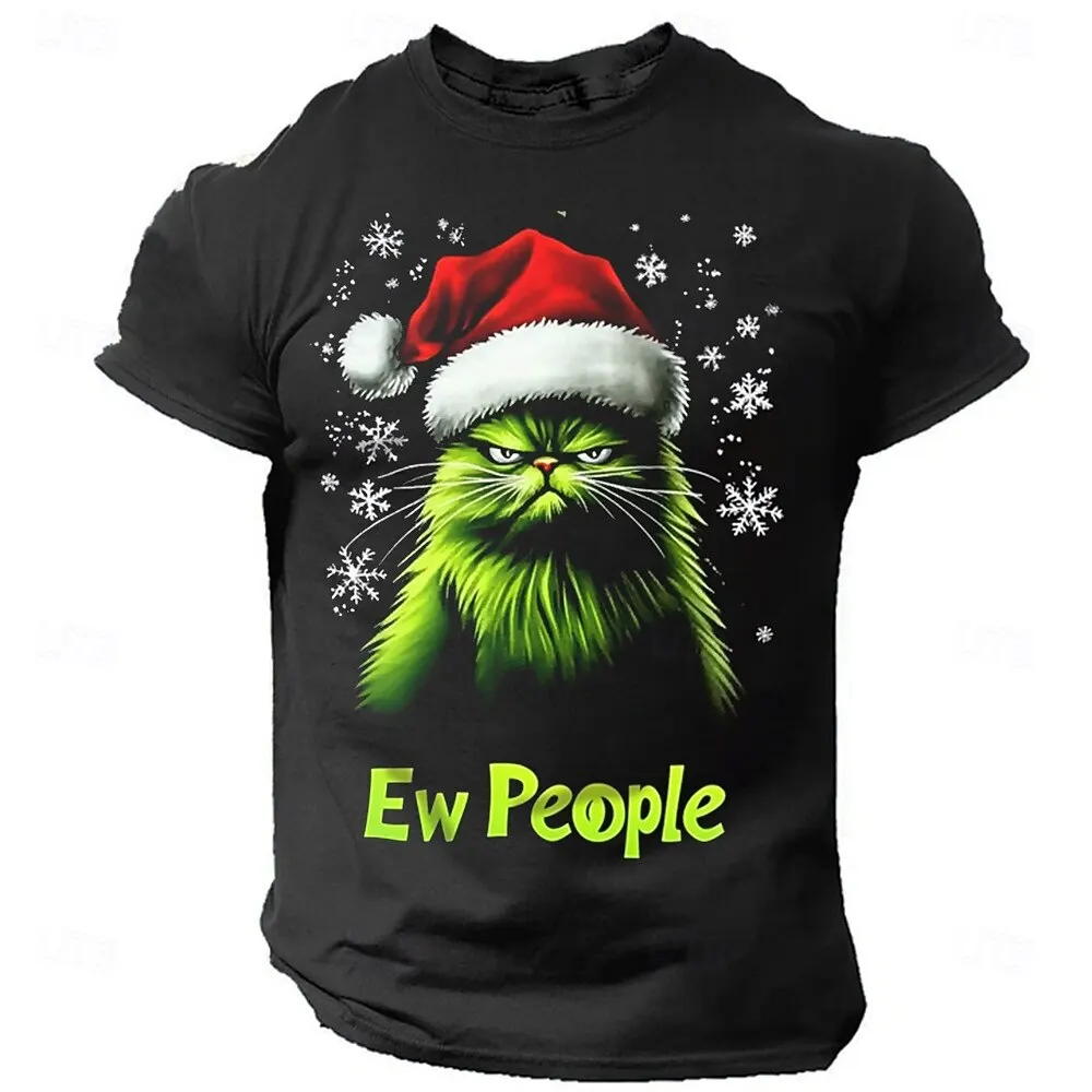 Creative Personality Christmas Cats Graphic T-Shirts Fashion Cool Short Sleeved Pullover Tops All Season Festival Party Clothing
Creative Personality Christmas Cats Graphic T-Shirts Fashion Cool Short Sleeved Pullover Tops All Season Festival Party Clothing