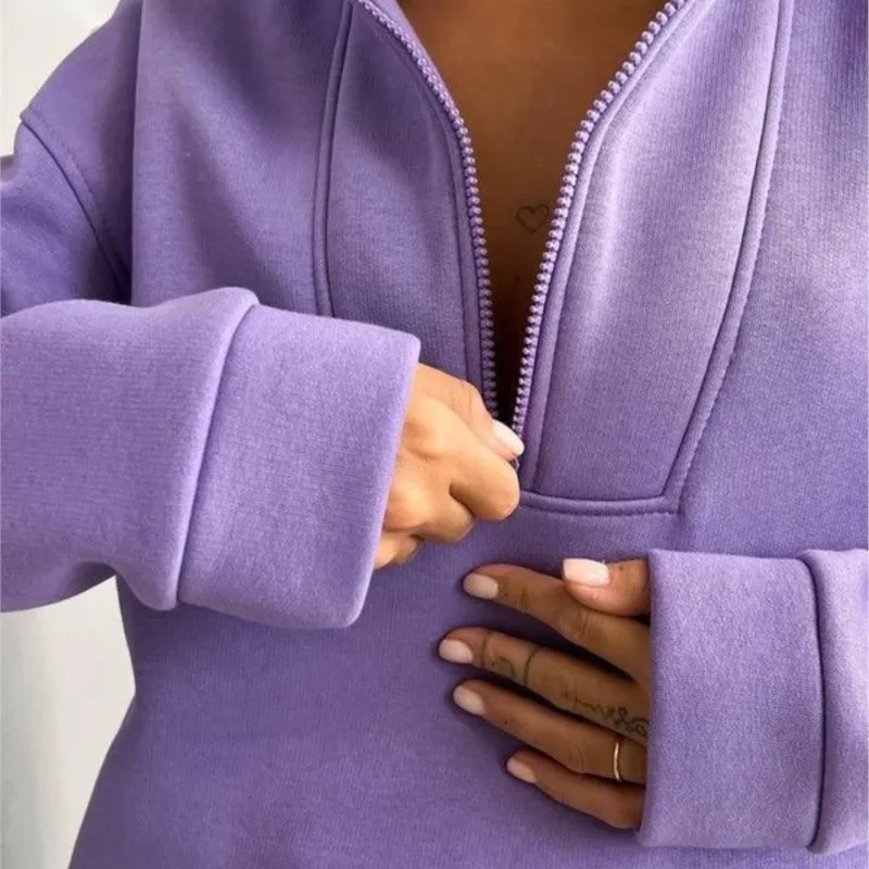 Осень 2022, женский легкий флисовый комплект из 2 предметов, толстовка на молнии и джоггеры с высокой талией для уютных активных видов уличной одежды
Осень 2022, женский легкий флисовый комплект из 2 предметов, толстовка на молнии и джоггеры с высокой талией для уютных активных видов уличной одежды